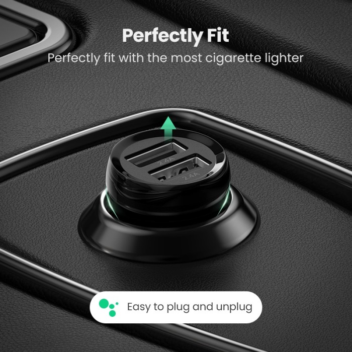 UGREEN ED018 Dual USB Car Charger - Image 2